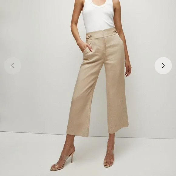 VERONICA BEARD Pantsuit Hosanna Linen Dickey Jacket Aubrie Pants 10 Blazer Suit - Picture 11 of 16